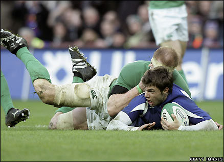 Clerc scores against Ireland