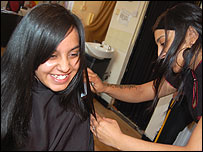 Women enjoying the pre-Eid pampering