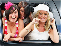 Racegoers at Royal Ascot
