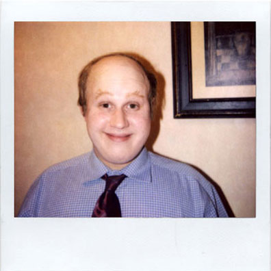 Matt Lucas make-up polaroid