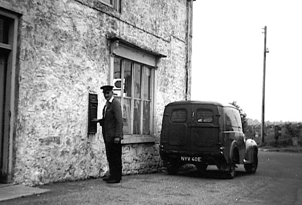 A photo of a postman in Ysceifiog in the 1960s