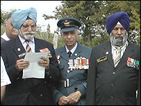 Indian soldiers and veterans at the Chattri