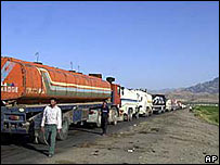 Tankers waiting at Habur