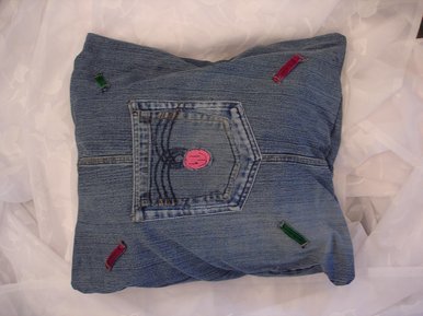 Denim cushion