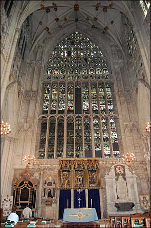 View of the Great East Window from inside