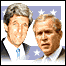 John Kerry a George Bush