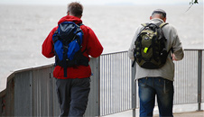 Walking along the promenade