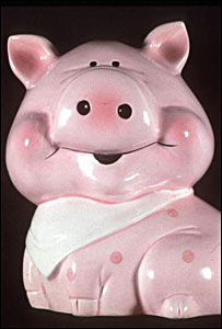 یک مجسمه خوک تزئینی