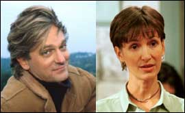 Simon Shepherd and Lesley Vickerage