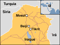 Mapa do local do seqüestro