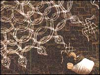 Traditional painting on a huge scale.