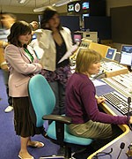 In the BBC studios