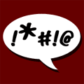 A speech bubble filled with expletive symbols