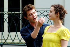 Andrew Dawson and JenniferTaylor performing as John Keats and Fanny Brawne. The picture is by Polly Hancock.