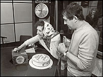 Tony Capstick with Nellie the cleaner