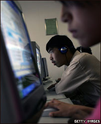 中国年轻人使用互联网