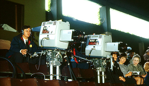 Wimbledon tennis, broadcast in colour on the BBC