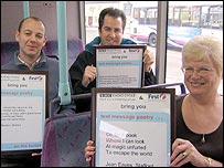 (l-r) Wayne Thexton from Shelton, Simon Daniels from Norton Green and Jean Eaves from Stafford
