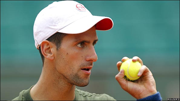Novak Djokovic is bidding to win the French Open for the first time. Pic: Reuters.