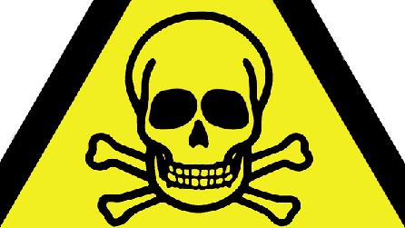 Traditional warning sign for risk