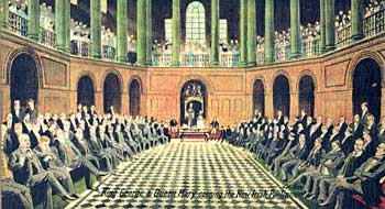 King George and Queen Mary Opening the New Irish Parliament