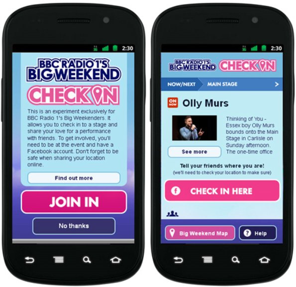 radio 1 big weekend mobile check in