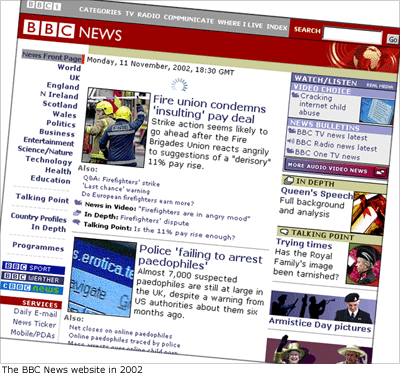 BBC News website in 2002
