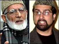 میر واعظ عمر فاروق اور علی گیلانی(فائل فوٹو) 