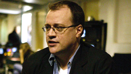 Russell T Davies during production of Doctor Who