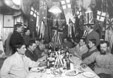 Photo of the 'Terra Nova' expedition at dinner