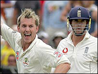 ब्रेट ली और केविन पीटरसन