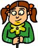 Image: Girl holding buttercup