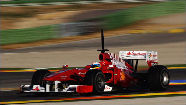 Fernando Alonso in testing for Ferrari