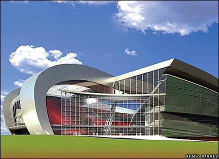 Computer-generated image of the proposed new Liverpool stadium