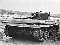 The tank on land (pic from Bovington Tank Museum)