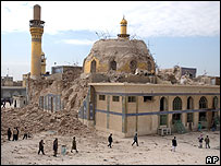 روضۂ عسکری جسے بم سے اڑا دیا گیا