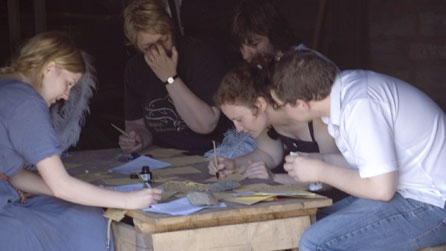 People on a history workshop