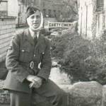 The writer on Newlyn Bridge, showing the 'Gaiety Cinema' in the background. (Now a restaurant)